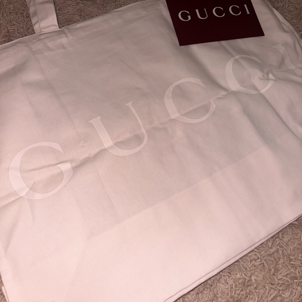 Gucci Cream Canvas Tote